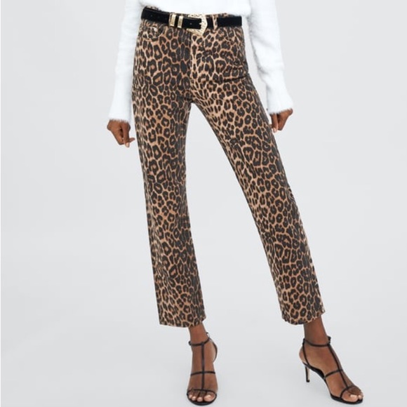 Zara Denim - NWOT▪️Zara trf leopard jeans.